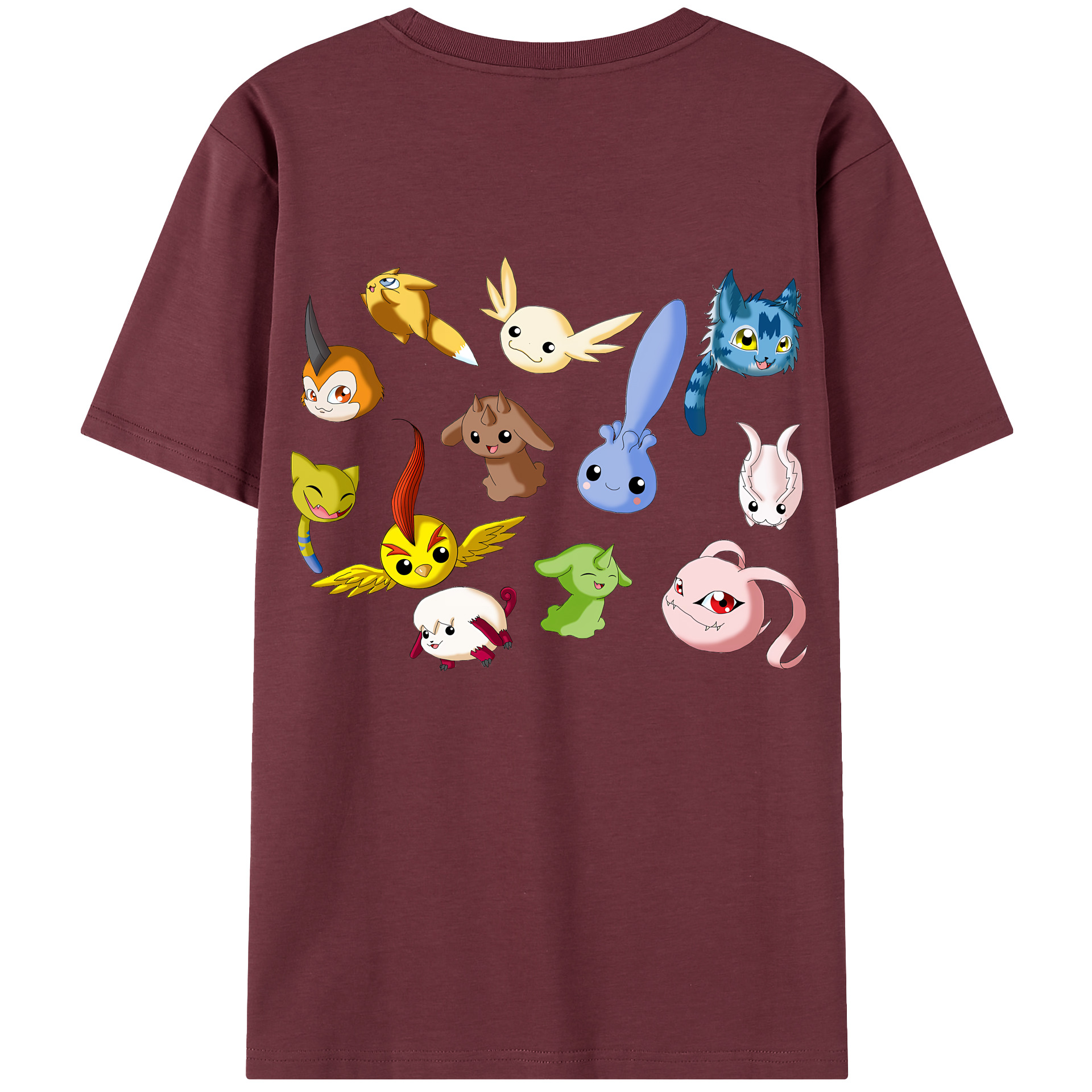 （画像用） Digimon デジタルモンスター/デジモン 綿100％半袖Tシャツ（背面プリント）
